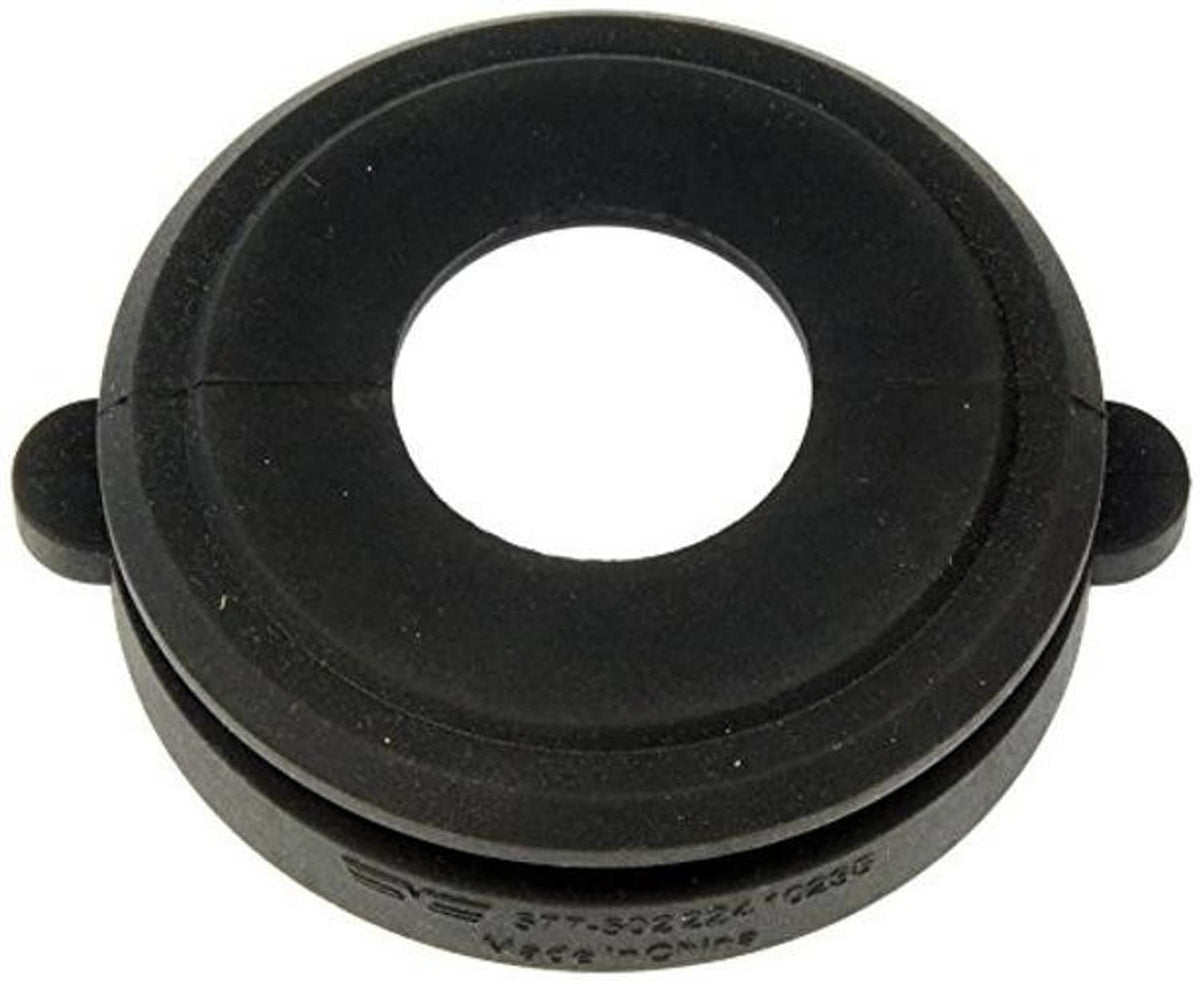 Fuel filler neck seal, black rubber with center opening and side mounting tabs
