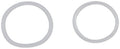 Power steering sealing washer set of two round gaskets, light gray finish.
