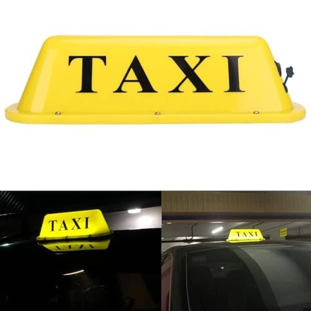 Illuminated yellow TAXI roof sign light for car roof