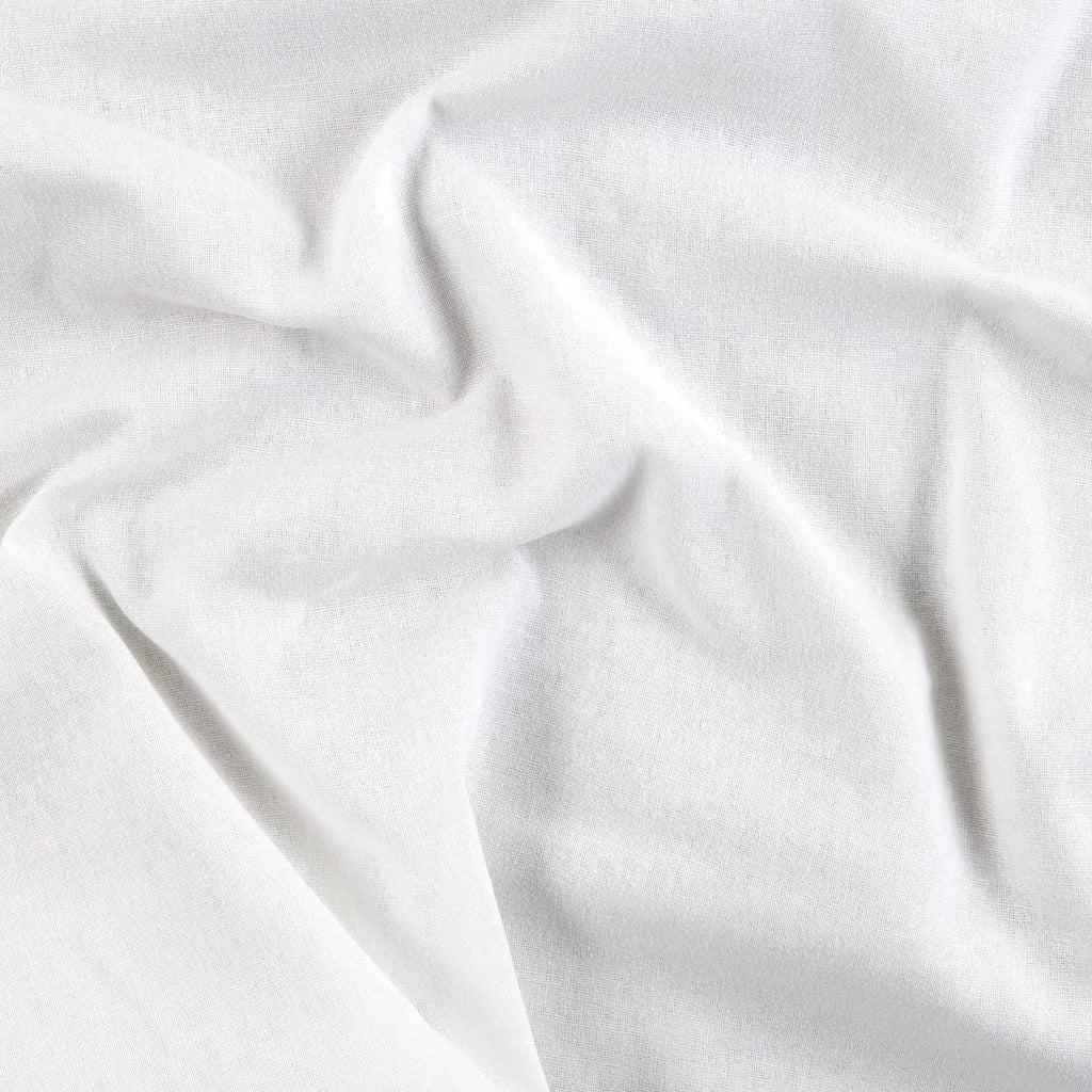 White fusible woven interfacing yardage fabric drape with natural wrinkles