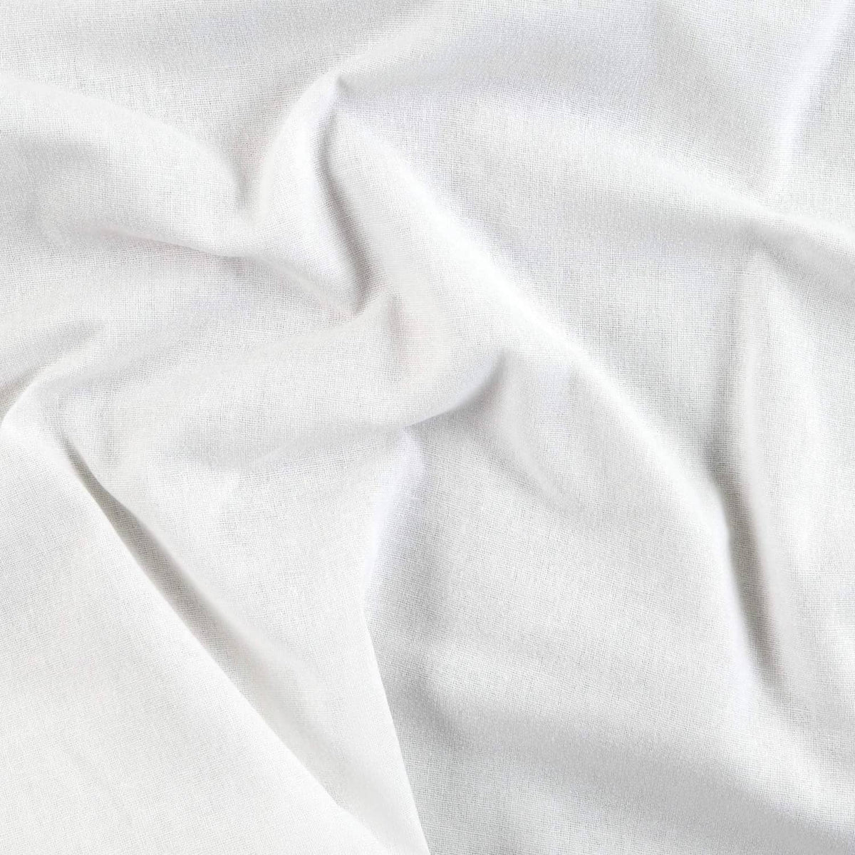 White fusible woven interfacing yardage fabric drape with natural wrinkles