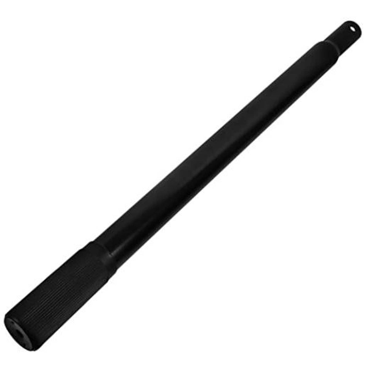 Black floor jack handle replacement rod with textured grip and end mounting hole