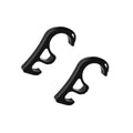 Motorcycle brake lock holder, black dual piece with two curved hook grips