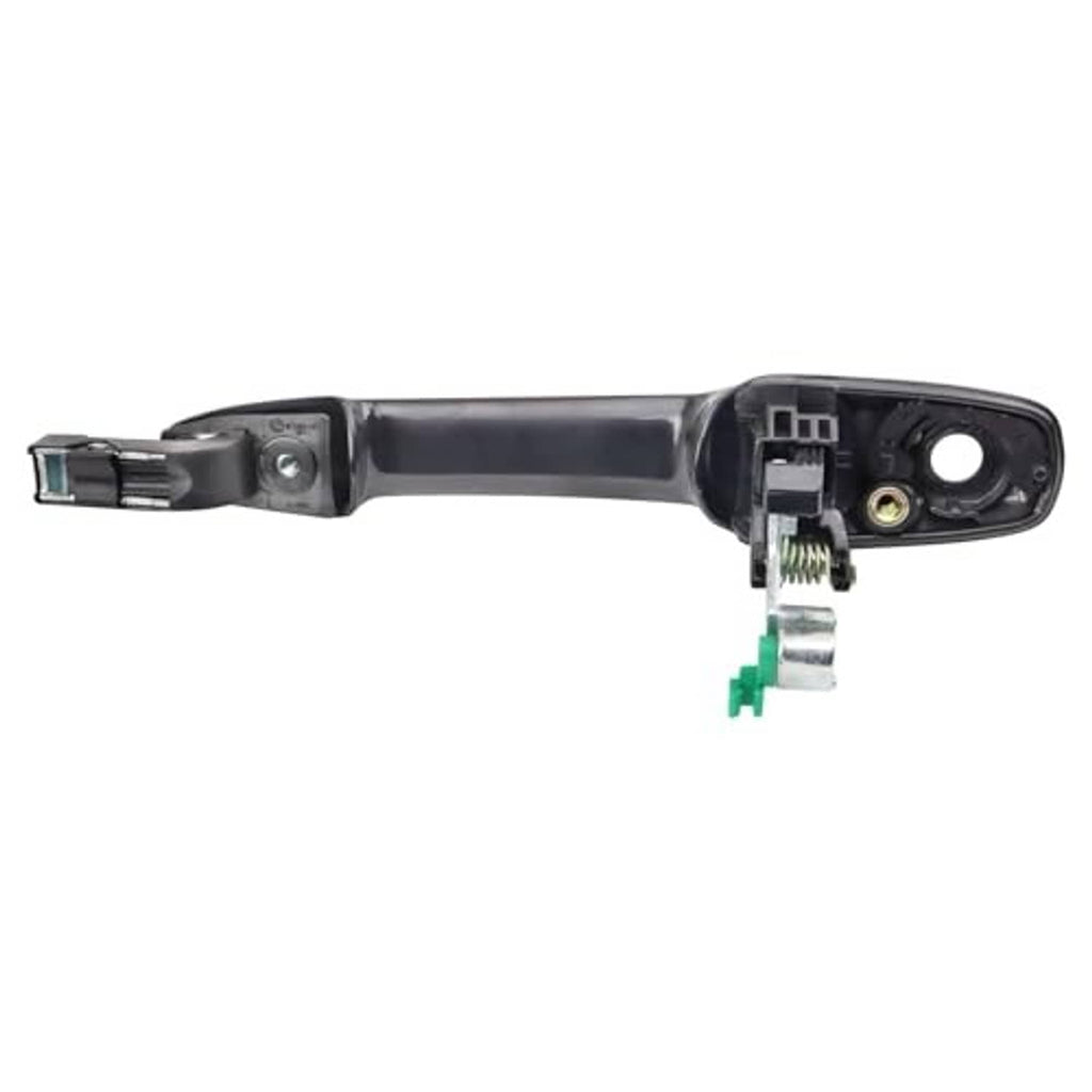 Front exterior door handle assembly with keyhole and electrical connectors