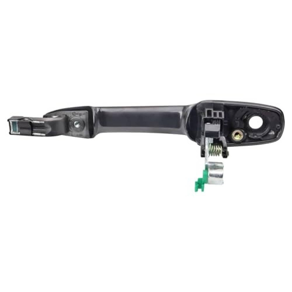 Front exterior door handle assembly with keyhole and electrical connectors