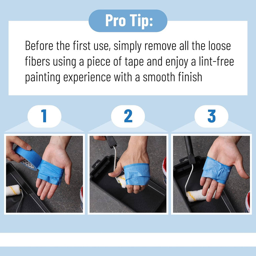 Paint roller cover sleeve producing smooth finish on a painted surface