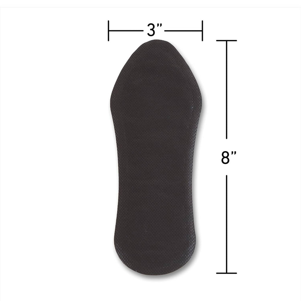 Ultra-thin dark insole foot warmer insert, 3 x 8 inch