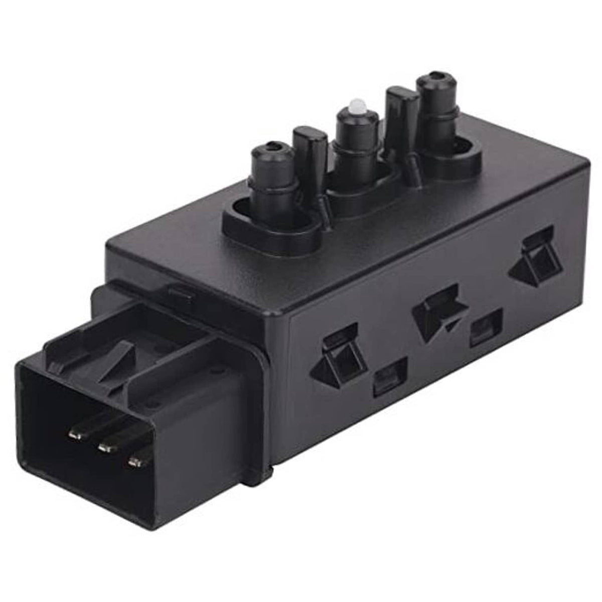 Black power seat adjustment switch module with 8-pin connector, driver side control