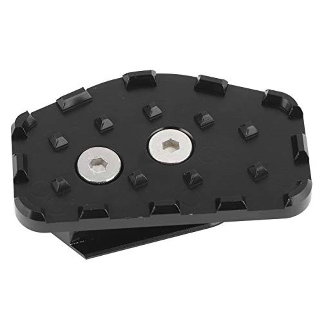 Black rear brake lever pedal extension pad, textured grip with metal screw inserts