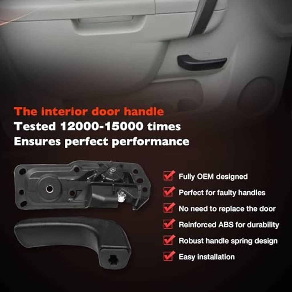 Interior door handle kit with front driver-side handle and latch mechanism