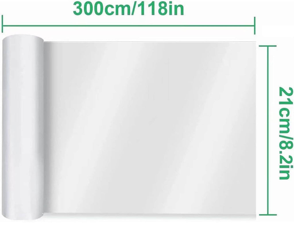 Clear door protector sheet, 300cm x 8.2in size