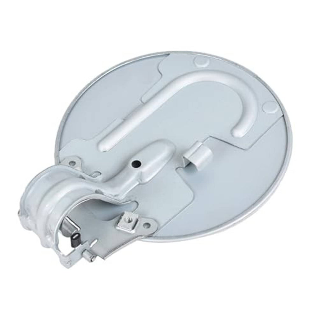Silver fuel tank door cap replacement with hinges and latch lever