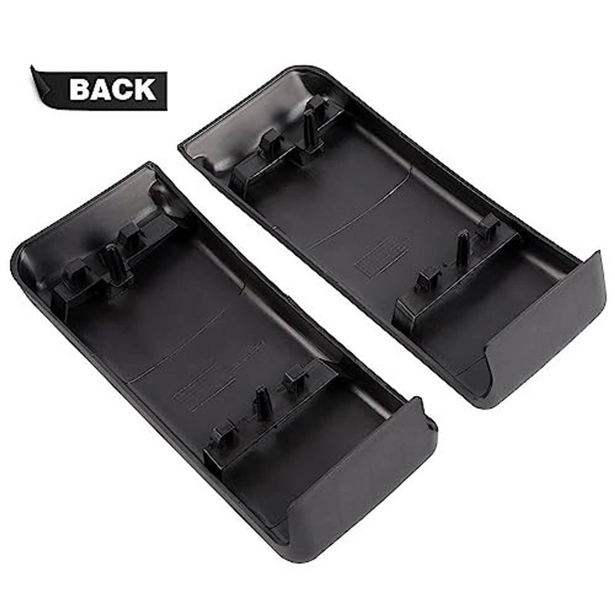 Front bumper guard pads underside with mounting clips, pair in black