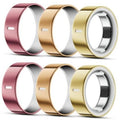 Set of rose gold, gold, and pink TPU ring covers for smart ring, size 8
