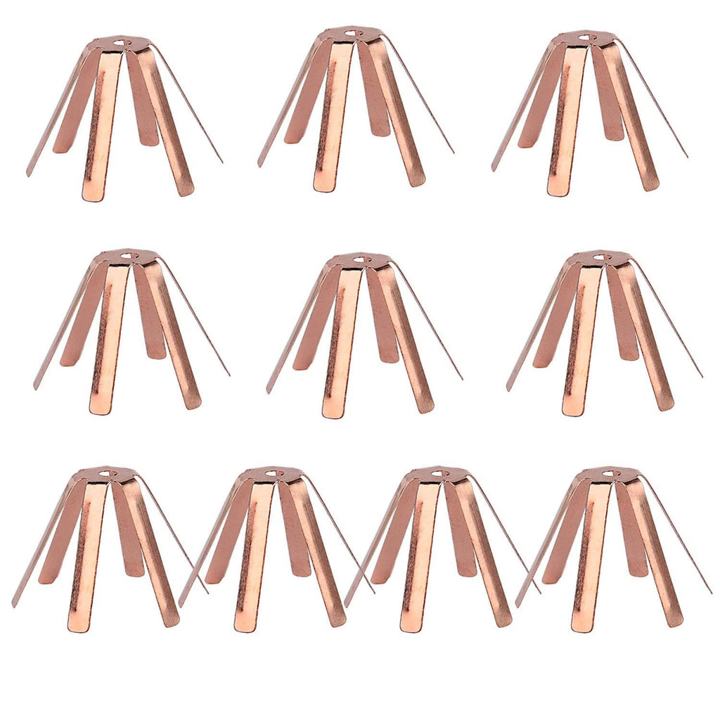 Brass golf shaft adapter shims set, cone-shaped with three prongs, multiple pieces