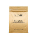 Baking soda pouch, kraft paper bag with pull tab; Pure label, 16 oz (453 g)