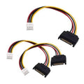 3-pack SATA to floppy (FDD) power adapter cable set, black connectors