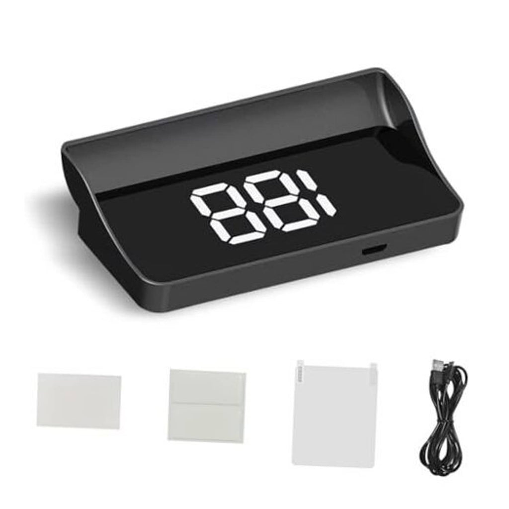Car HUD GPS speedometer display with bright 66 LED digits on dark base