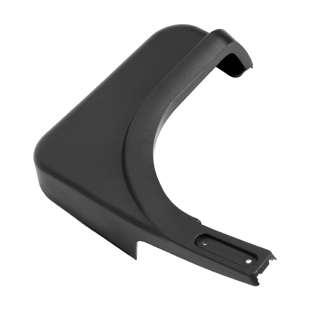 Black plastic fender cap panel with curved opening and two mounting slots