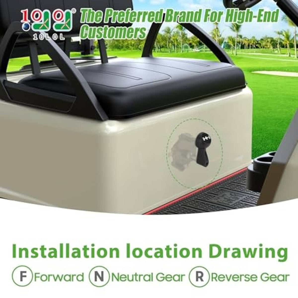 Golf cart forward, neutral, reverse switch installation location diagram