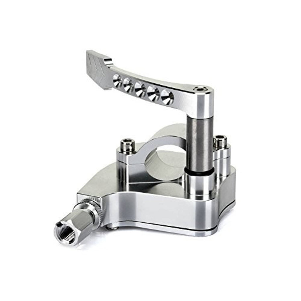 Universal 7/8 in handlebar thumb throttle, silver mount with side threaded adjuster