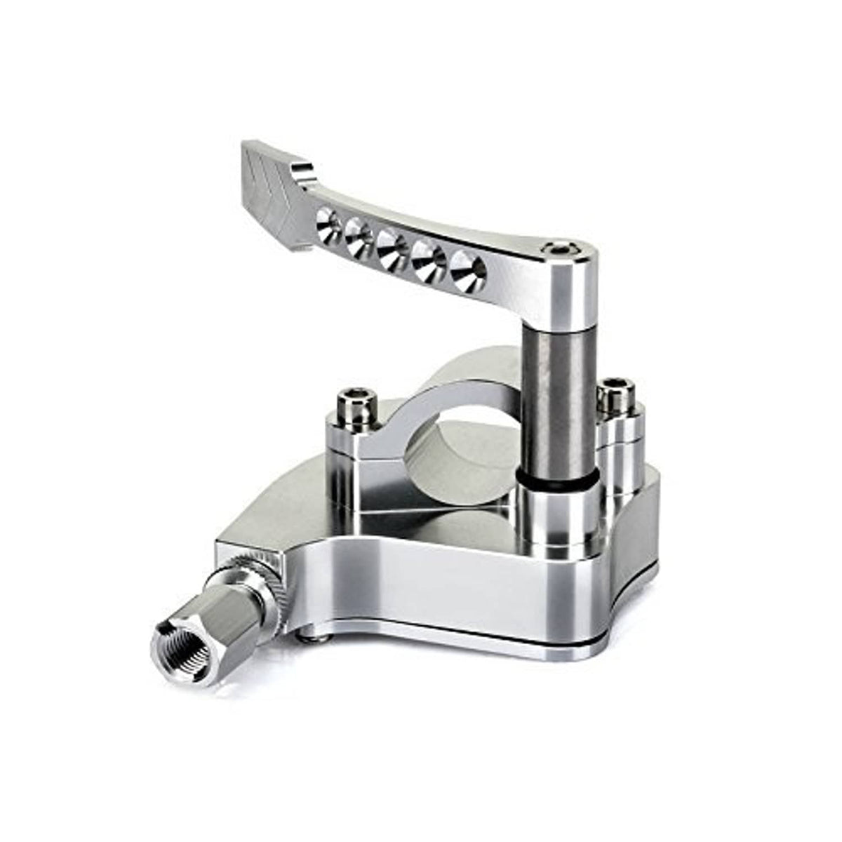 Universal 7/8 in handlebar thumb throttle, silver mount with side threaded adjuster
