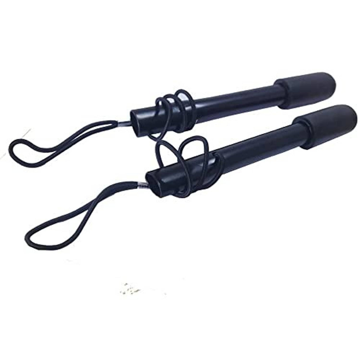 Wheelchair brake handle extensions pair with dark navy rods and rubber end grips