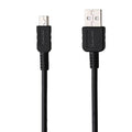 Black USB cable with Type A connector and mini-B plug, molded strain relief.