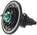 Dual filter urinal diaphragm assembly with black housing and teal diaphragm