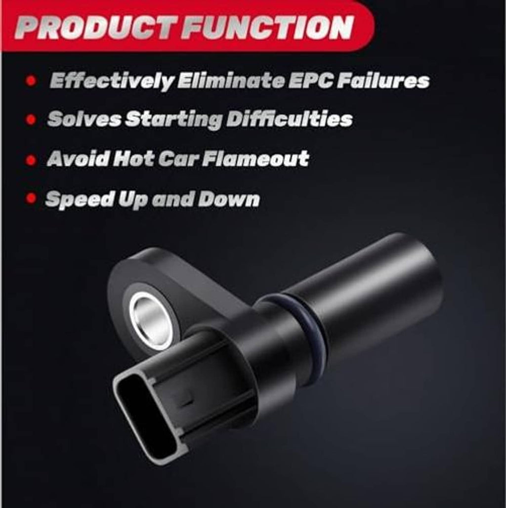 Engine camshaft position sensor function diagram with sensor body and connector
