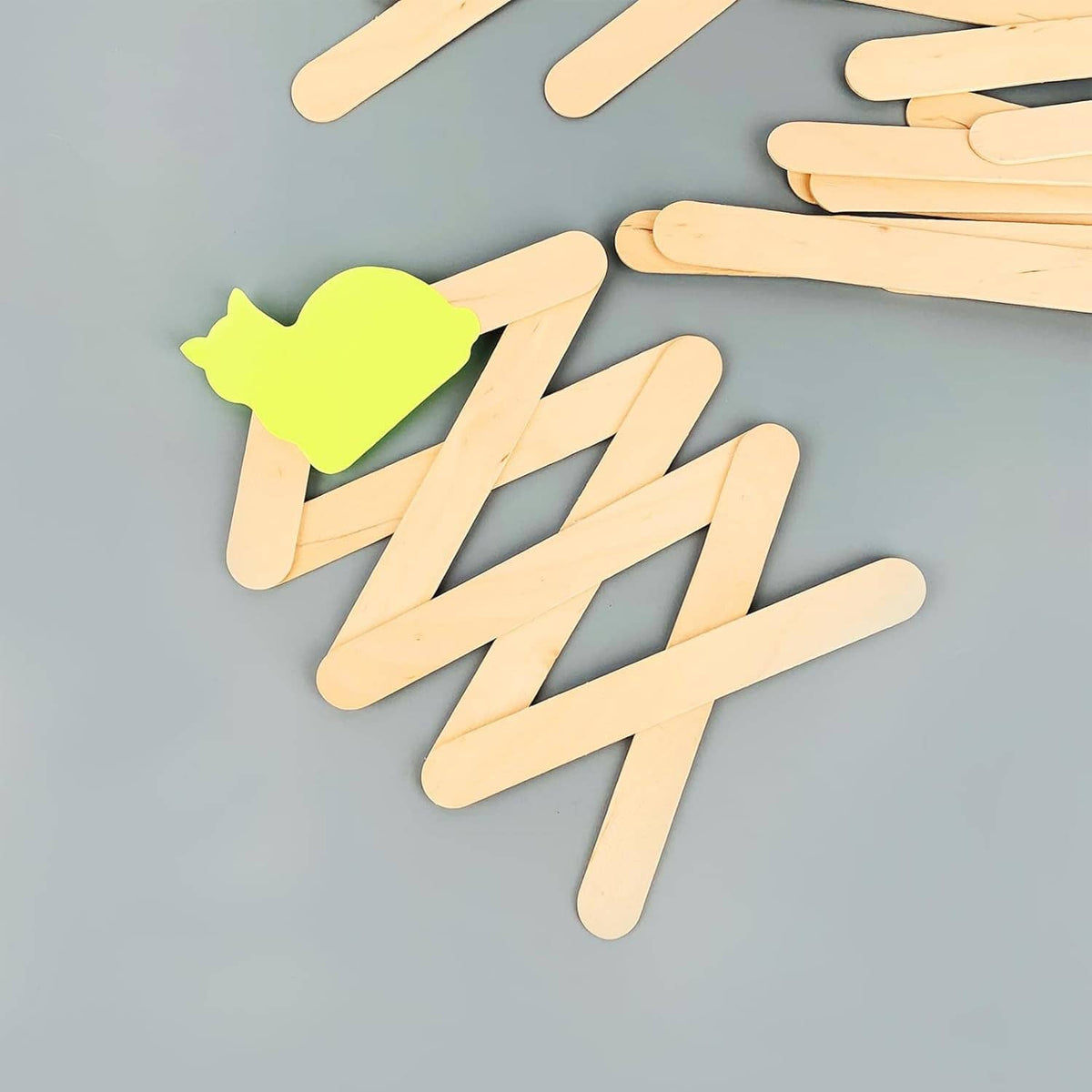 Assorted light wood craft sticks for DIY projects