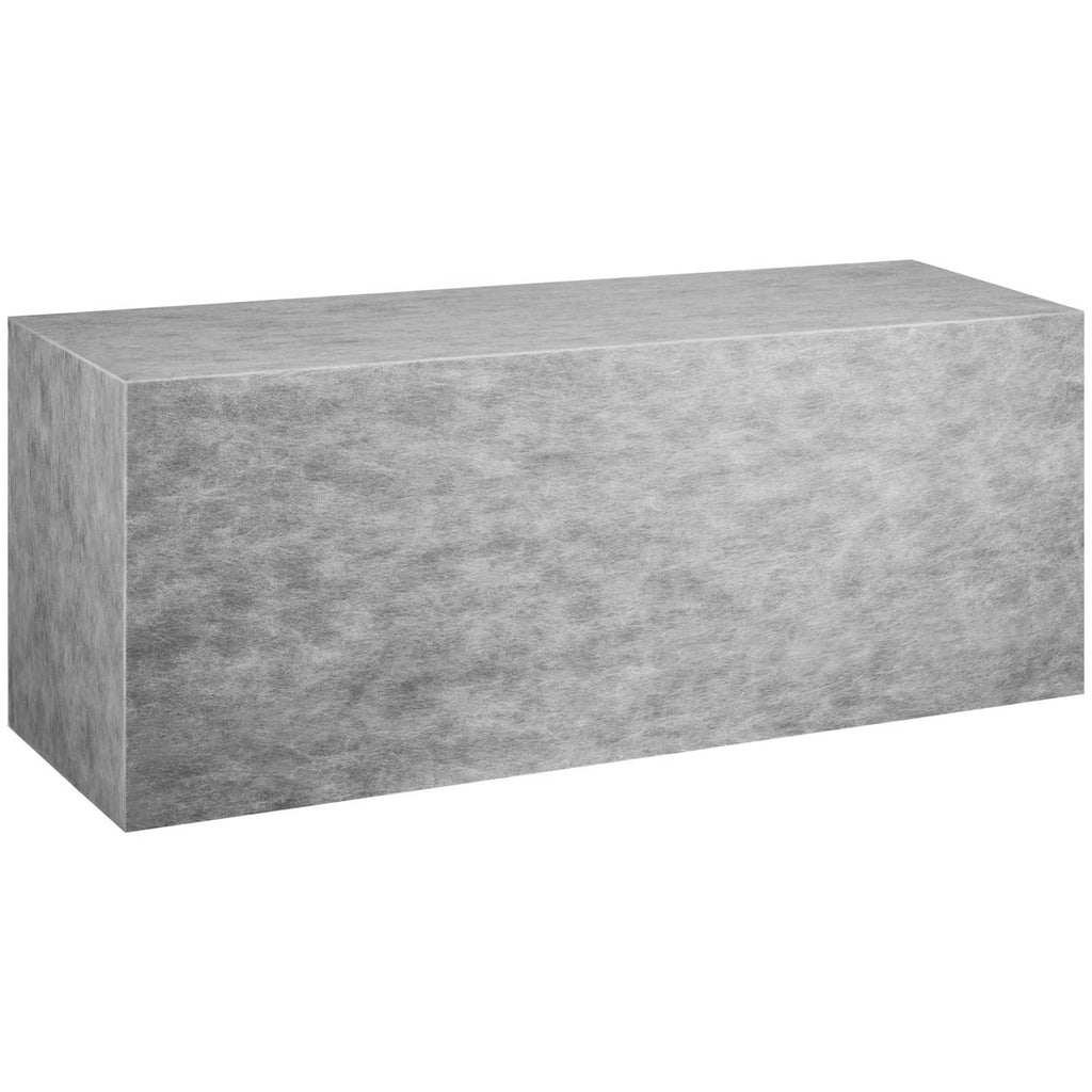 Gray rectangular shower bench block with smooth top surface for ready-to-tile