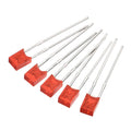 Red rectangular LED lamp bulbs with two silver leads, multipack arrangement