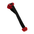 Door anchor with black webbing strap and red end caps