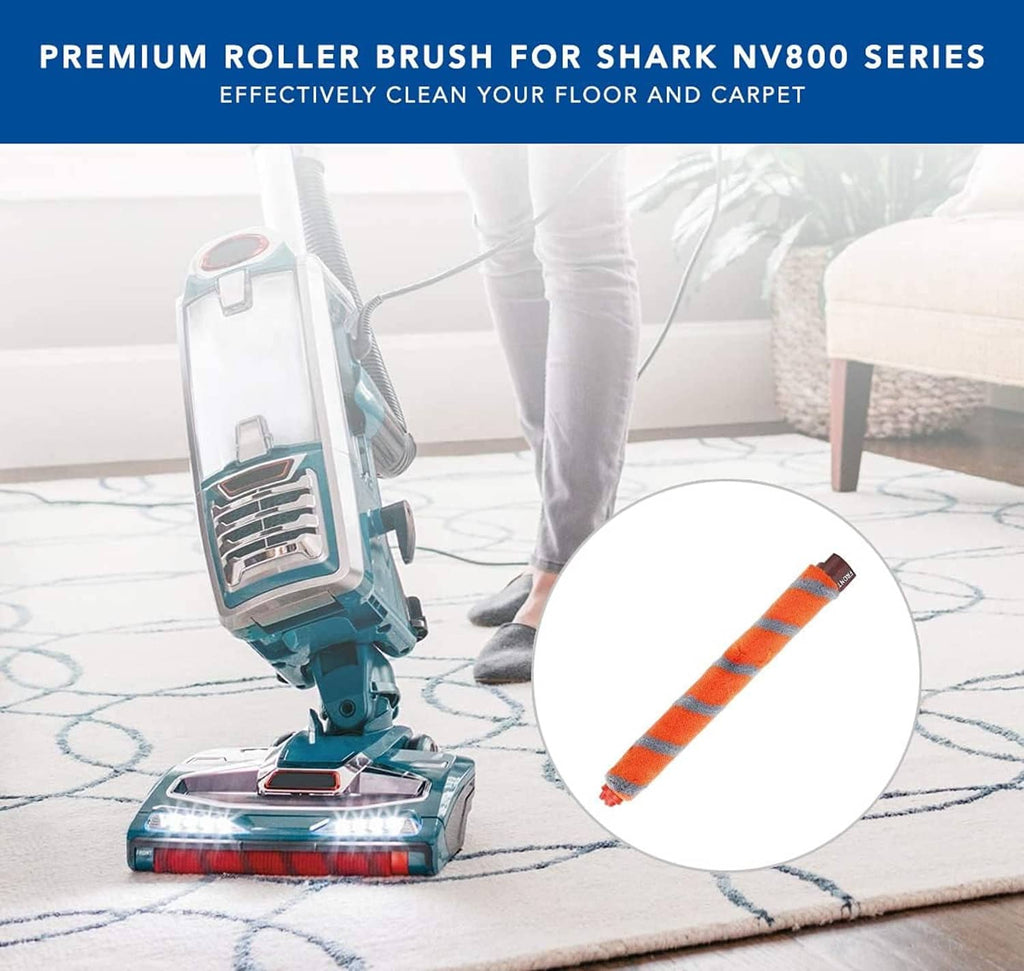 Orange roller brush with gray stripes and red end cap for NV800 series vacuum