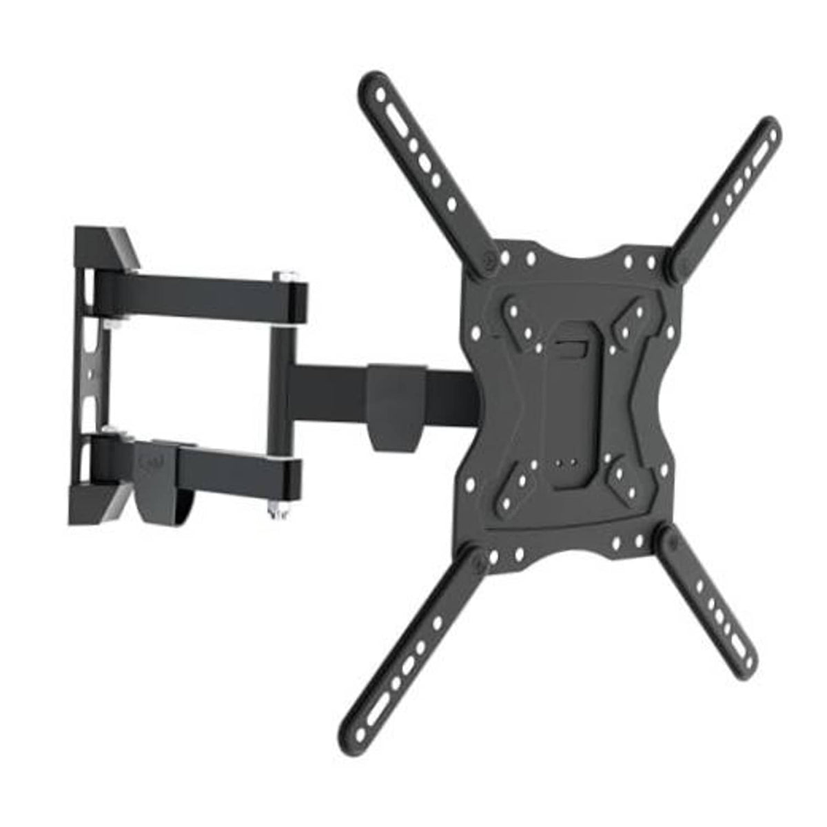 Full-motion TV wall mount bracket in black with four VESA arms and mounting plate