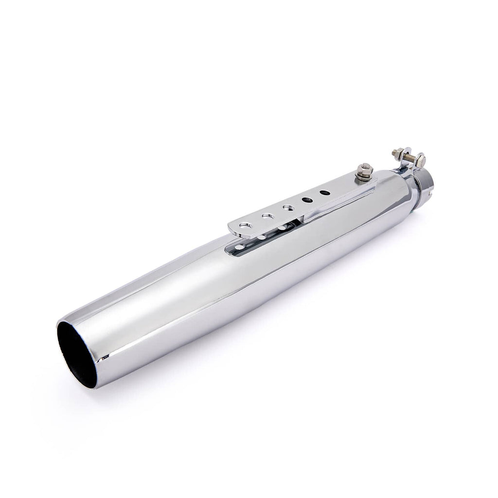 RivetOak Pair Chrome Motorcycle Exhaust Pipe Muffler Slip-On Cafe Racer Bobber Chopper US