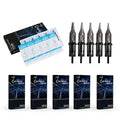 Dragonhawk Mast round liner tattoo cartridges set, boxed with needle tips and packs