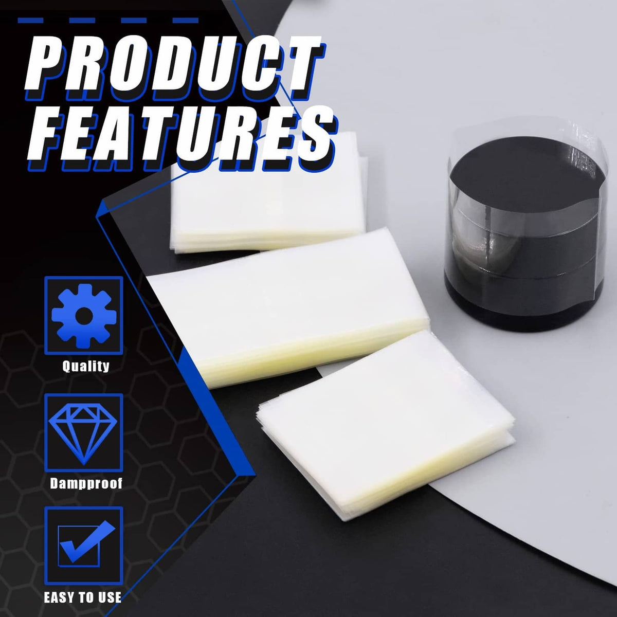 Clear PVC heat-shrink wrap sheets and roll, compact seal materials