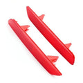 Pair of red rear bumper reflector lights, left and right replacement lenses