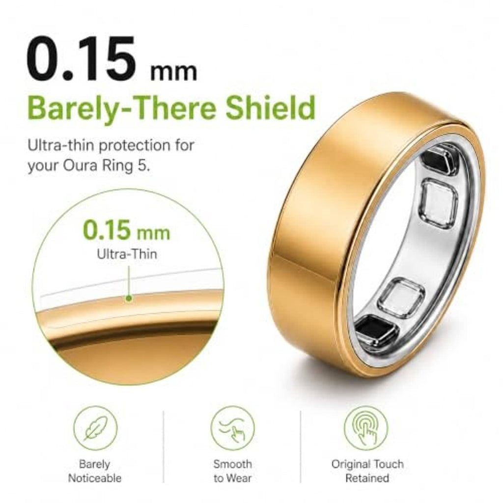 Oura Ring 5 gold ring cover with ultra-thin 0.15 mm clear protective film