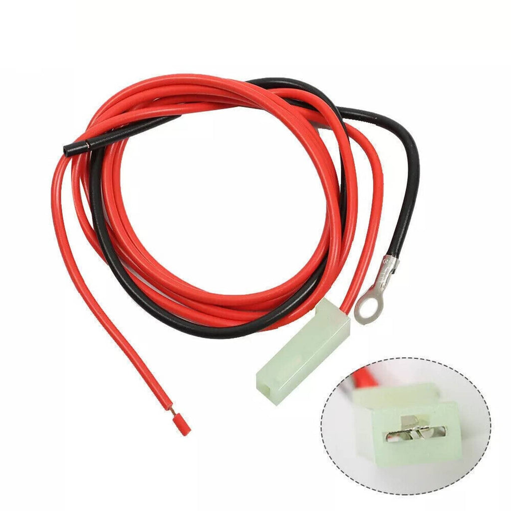 Carburetor electric choke wiring harness with red/black leads and connector