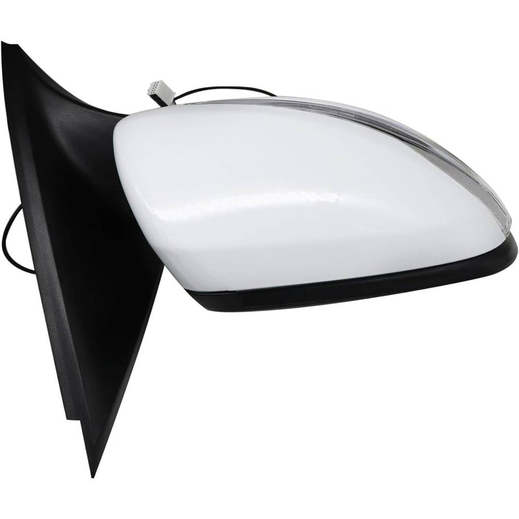 Heated blind spot side mirror cap with black base, close-up