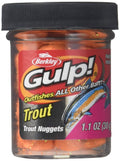 Gulp Trout Nuggets fishing bait jar, orange pulp, 1.1 oz (30 g)