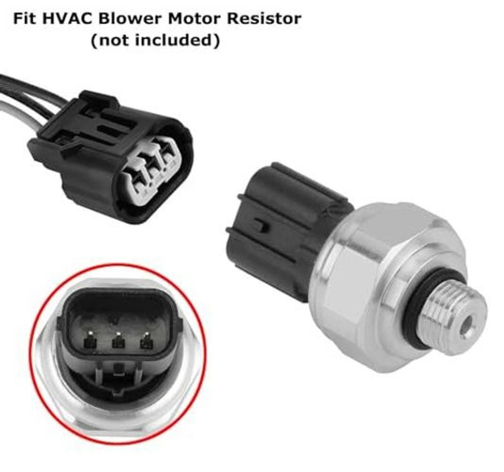 3-way female connector plug with pigtail harness and metal sensor/resistor part