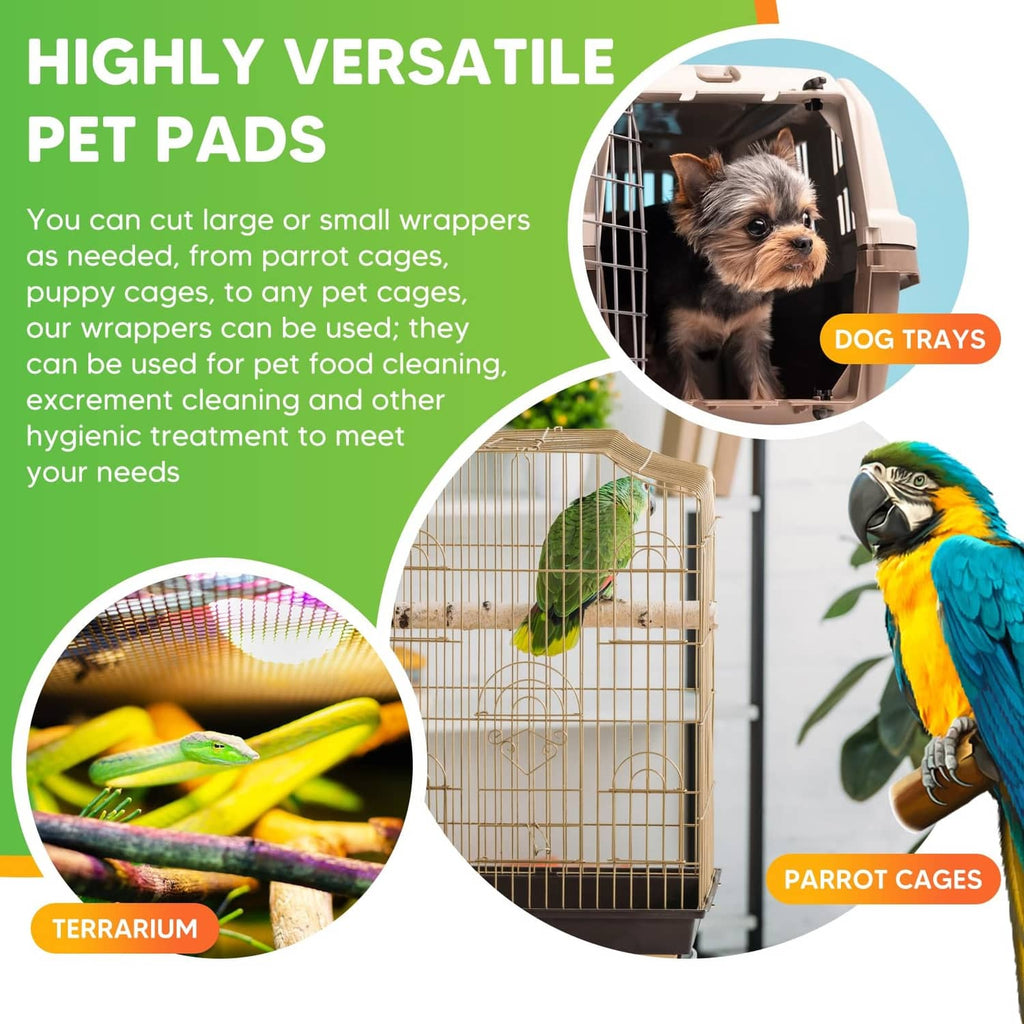 Green promotional graphic for packing paper, with protection and pet-related icons