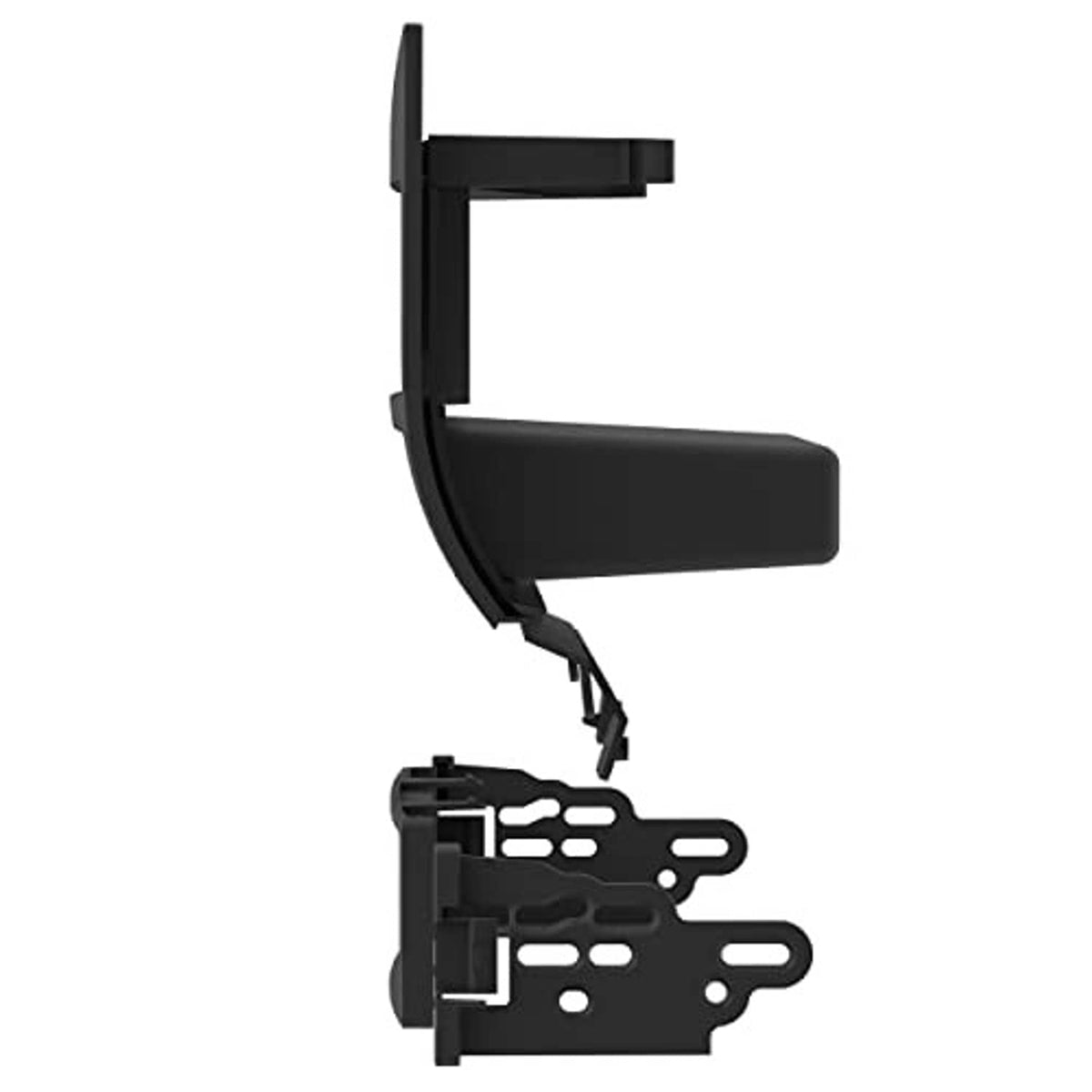 Single DIN dash mounting bracket set and right-side trim piece, black