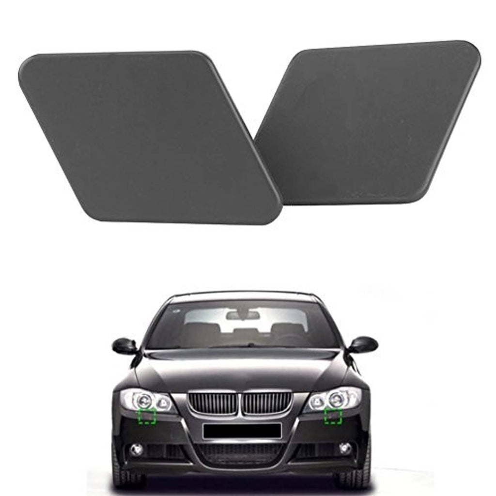 Headlight washer nozzle caps, dark gray plastic covers set