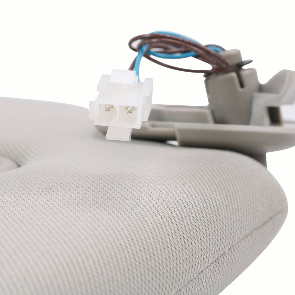 Left driver sun visor wiring connector harness on light gray housing
