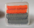 Pressure washer O-ring seal kit with orange and gray rings in a clear plastic box.